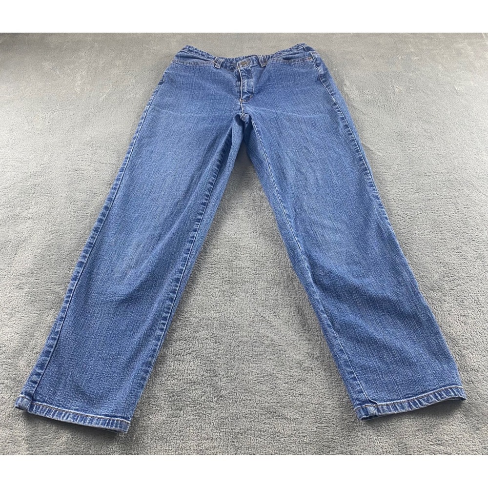 Crazy Horse Womens Blue Straight Leg Stretch Denim Jeans Size 6R Medium Wash